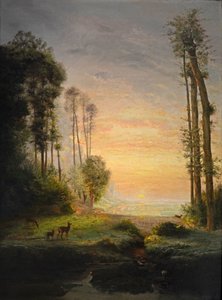 Le soleil boit la rosée, huile sur toile,